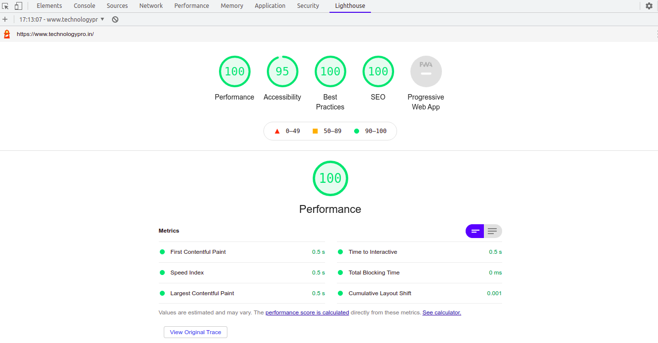 Google LightHouse - Chrome DevTools